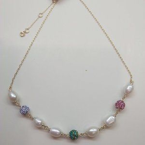 Kate Spade New Pearl and Rhinestone Necklace